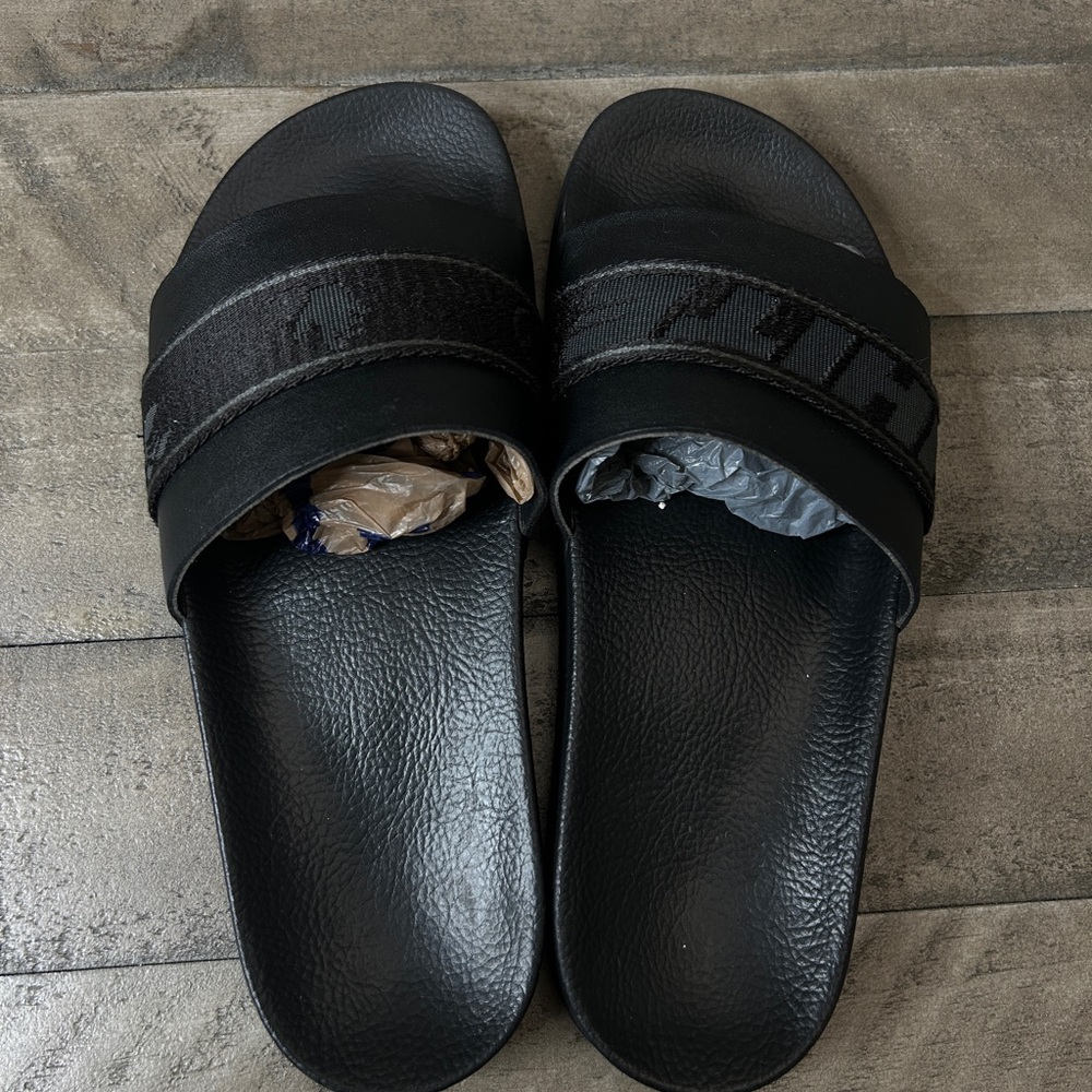 Off-White Industrial Belt Pool Slide Sandals Men Size 8 - Picture 4 of 5